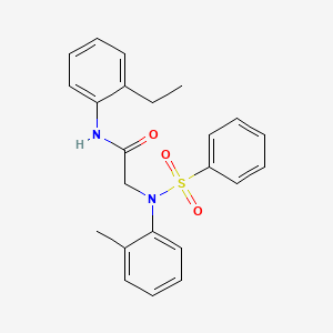 molecular formula C23H24N2O3S B3588205 N~1~-(2-ethylphenyl)-N~2~-(2-methylphenyl)-N~2~-(phenylsulfonyl)glycinamide 