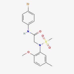 N-(4-bromophenyl)-2-(2-methoxy-5-methyl-N-methylsulfonylanilino)acetamide