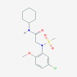 N~2~-(5-chloro-2-methoxyphenyl)-N~1~-cyclohexyl-N~2~-(methylsulfonyl)glycinamide