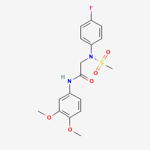 N-(3,4-dimethoxyphenyl)-N~2~-(4-fluorophenyl)-N~2~-(methylsulfonyl)glycinamide