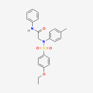 molecular formula C23H24N2O4S B3588233 N~2~-[(4-ethoxyphenyl)sulfonyl]-N~2~-(4-methylphenyl)-N~1~-phenylglycinamide 