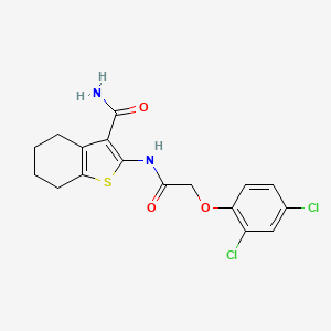 2-[2-(2,4-Dichlorophenoxy)acetamido]-4,5,6,7-tetrahydro-1-benzothiophene-3-carboxamide