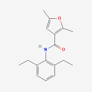 molecular formula C17H21NO2 B3588245 N-(2,6-diethylphenyl)-2,5-dimethyl-3-furamide 