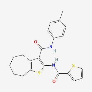 N-(4-methylphenyl)-2-(thiophene-2-carbonylamino)-5,6,7,8-tetrahydro-4H-cyclohepta[b]thiophene-3-carboxamide