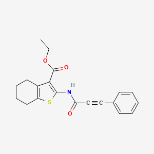 ethyl 2-[(3-phenyl-2-propynoyl)amino]-4,5,6,7-tetrahydro-1-benzothiophene-3-carboxylate