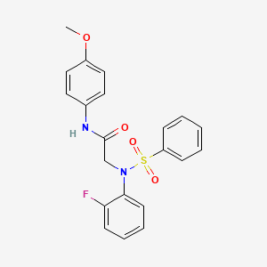 N~2~-(2-fluorophenyl)-N~1~-(4-methoxyphenyl)-N~2~-(phenylsulfonyl)glycinamide