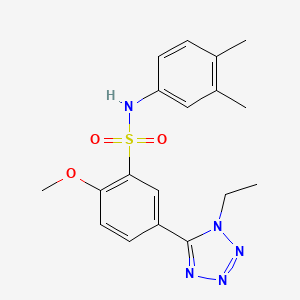 N-(3,4-dimethylphenyl)-5-(1-ethyl-1H-tetrazol-5-yl)-2-methoxybenzenesulfonamide