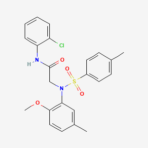 N-(2-chlorophenyl)-2-(2-methoxy-5-methyl-N-(4-methylphenyl)sulfonylanilino)acetamide