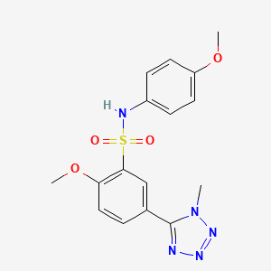 2-methoxy-N-(4-methoxyphenyl)-5-(1-methyltetrazol-5-yl)benzenesulfonamide