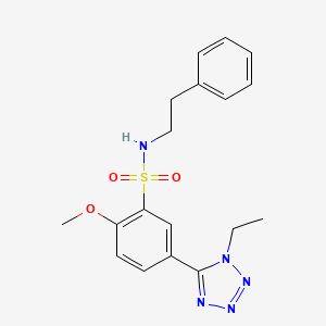 5-(1-ethyl-1H-tetrazol-5-yl)-2-methoxy-N-(2-phenylethyl)benzenesulfonamide