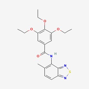 3,4,5-triethoxy-N-(5-methyl-2,1,3-benzothiadiazol-4-yl)benzamide