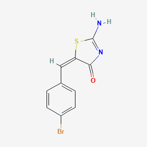 molecular formula C10H7BrN2OS B3588313 5-[(4-Bromophenyl)methylene]-2-imino-1,3-thiazolidin-4-one 