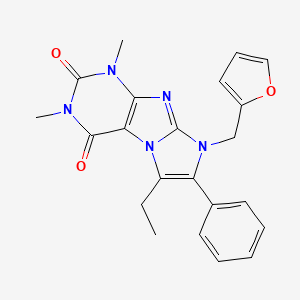 6-ETHYL-8-[(FURAN-2-YL)METHYL]-1,3-DIMETHYL-7-PHENYL-1H,2H,3H,4H,8H-IMIDAZO[1,2-G]PURINE-2,4-DIONE