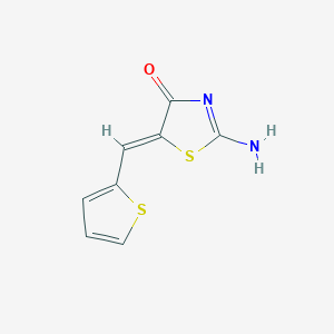 molecular formula C8H6N2OS2 B3588393 (5Z)-2-imino-5-(thiophen-2-ylmethylidene)-1,3-thiazolidin-4-one 