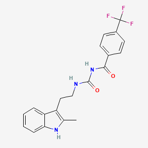 molecular formula C20H18F3N3O2 B3588401 N-[2-(2-methyl-1H-indol-3-yl)ethyl]-N'-[4-(trifluoromethyl)benzoyl]urea 