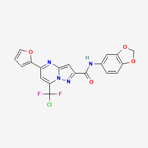 N-1,3-benzodioxol-5-yl-7-[chloro(difluoro)methyl]-5-(2-furyl)pyrazolo[1,5-a]pyrimidine-2-carboxamide