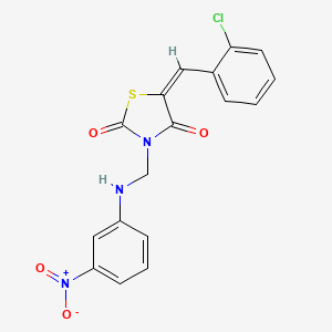 5-(2-chlorobenzylidene)-3-{[(3-nitrophenyl)amino]methyl}-1,3-thiazolidine-2,4-dione