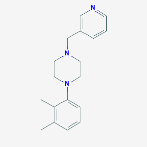 molecular formula C18H23N3 B3588495 1-(2,3-Dimethylphenyl)-4-(pyridin-3-ylmethyl)piperazine 