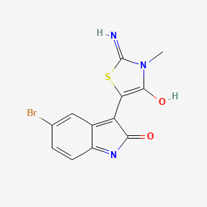 5-bromo-3-(2-imino-3-methyl-4-oxo-1,3-thiazolidin-5-ylidene)-1,3-dihydro-2H-indol-2-one