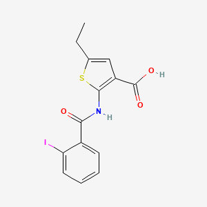 5-ethyl-2-[(2-iodobenzoyl)amino]-3-thiophenecarboxylic acid