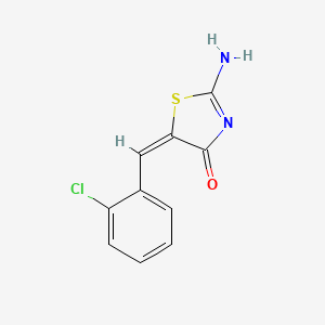 (5E)-2-amino-5-[(2-chlorophenyl)methylidene]-1,3-thiazol-4-one