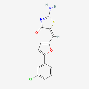 5-{[5-(3-chlorophenyl)-2-furyl]methylene}-2-imino-1,3-thiazolidin-4-one