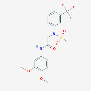 N~1~-(3,4-dimethoxyphenyl)-N~2~-(methylsulfonyl)-N~2~-[3-(trifluoromethyl)phenyl]glycinamide