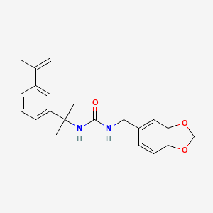 molecular formula C21H24N2O3 B3588587 N-(1,3-benzodioxol-5-ylmethyl)-N'-[1-(3-isopropenylphenyl)-1-methylethyl]urea 