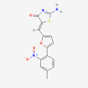 molecular formula C15H11N3O4S B3588597 2-imino-5-{[5-(4-methyl-2-nitrophenyl)-2-furyl]methylene}-1,3-thiazolidin-4-one 