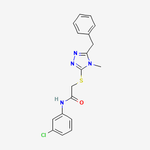 2-[(5-benzyl-4-methyl-1,2,4-triazol-3-yl)sulfanyl]-N-(3-chlorophenyl)acetamide