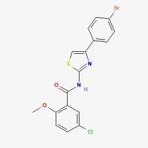 N-[4-(4-BROMOPHENYL)-13-THIAZOL-2-YL]-5-CHLORO-2-METHOXYBENZAMIDE