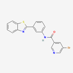 N-[3-(1,3-benzothiazol-2-yl)phenyl]-5-bromopyridine-3-carboxamide