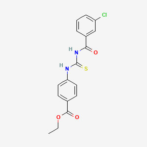 ethyl 4-({[(3-chlorobenzoyl)amino]carbonothioyl}amino)benzoate