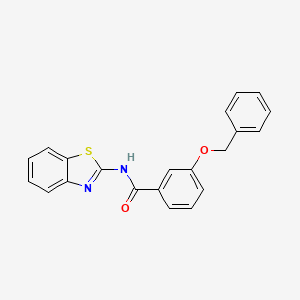 molecular formula C21H16N2O2S B3588676 N-1,3-benzothiazol-2-yl-3-(benzyloxy)benzamide 