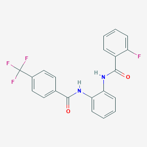 2-FLUORO-N-{2-[4-(TRIFLUOROMETHYL)BENZAMIDO]PHENYL}BENZAMIDE