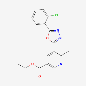 ethyl 5-[5-(2-chlorophenyl)-1,3,4-oxadiazol-2-yl]-2,6-dimethylnicotinate