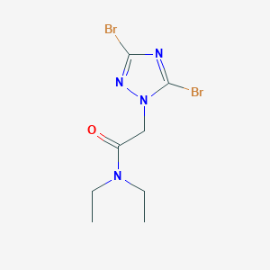 B358871 2-(3,5-dibromo-1H-1,2,4-triazol-1-yl)-N,N-diethylacetamide CAS No. 919259-91-9