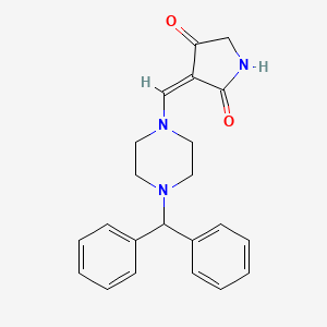 (3Z)-3-[(4-benzhydrylpiperazin-1-yl)methylidene]pyrrolidine-2,4-dione