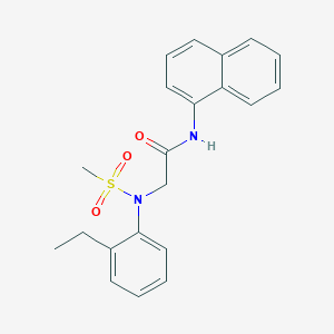 2-(2-ethyl-N-methylsulfonylanilino)-N-naphthalen-1-ylacetamide