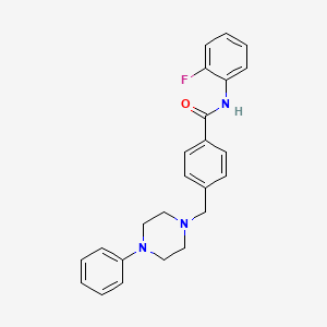 molecular formula C24H24FN3O B3588783 N-(2-fluorophenyl)-4-[(4-phenylpiperazin-1-yl)methyl]benzamide 