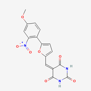 5-{[5-(4-methoxy-2-nitrophenyl)-2-furyl]methylene}-2,4,6(1H,3H,5H)-pyrimidinetrione