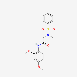 molecular formula C18H22N2O5S B3588807 N-(2,4-dimethoxyphenyl)-N~2~-methyl-N~2~-[(4-methylphenyl)sulfonyl]glycinamide 