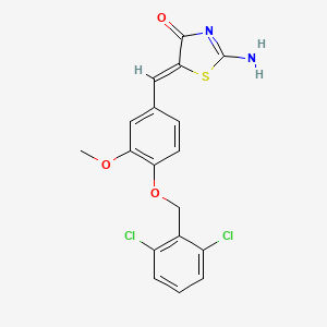 5-((Z)-1-{4-[(2,6-DICHLOROBENZYL)OXY]-3-METHOXYPHENYL}METHYLIDENE)-2-IMINO-1,3-THIAZOLAN-4-ONE