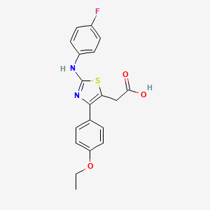 {4-(4-ethoxyphenyl)-2-[(4-fluorophenyl)amino]-1,3-thiazol-5-yl}acetic acid