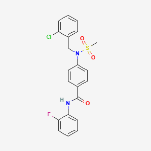 4-[(2-chlorobenzyl)(methylsulfonyl)amino]-N-(2-fluorophenyl)benzamide