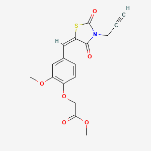 methyl (4-{[2,4-dioxo-3-(2-propyn-1-yl)-1,3-thiazolidin-5-ylidene]methyl}-2-methoxyphenoxy)acetate