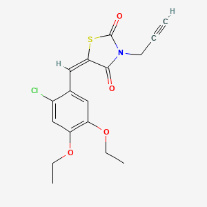 (5E)-5-[(2-chloro-4,5-diethoxyphenyl)methylidene]-3-prop-2-ynyl-1,3-thiazolidine-2,4-dione