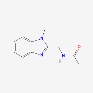 molecular formula C11H13N3O B3588863 N-[(1-methyl-1H-benzimidazol-2-yl)methyl]acetamide 