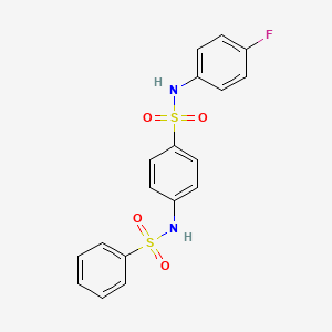 N-(4-fluorophenyl)-4-[(phenylsulfonyl)amino]benzenesulfonamide