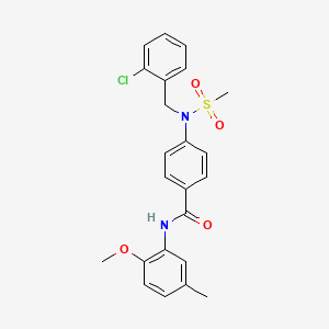 4-[(2-chlorobenzyl)(methylsulfonyl)amino]-N-(2-methoxy-5-methylphenyl)benzamide